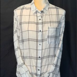 Universal Thread off white with black stripes.